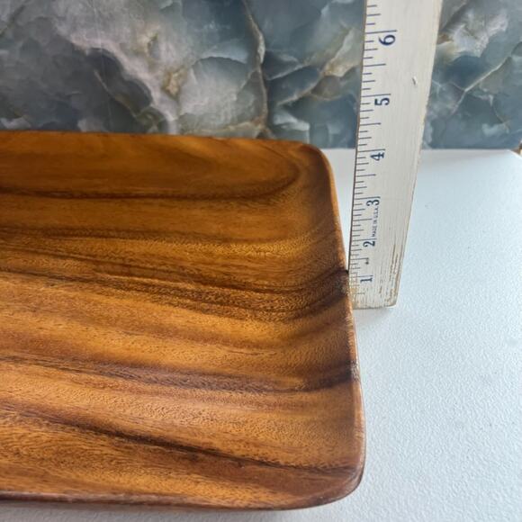 Monkey Pod Wood 12" Serving Plates Tray Platters Mid Century Modern Set of 7 - Picture 16 of 16